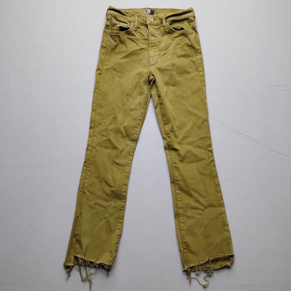 Mother The Insider Crop Step Fray Fir Green Jeans 26 1167-753